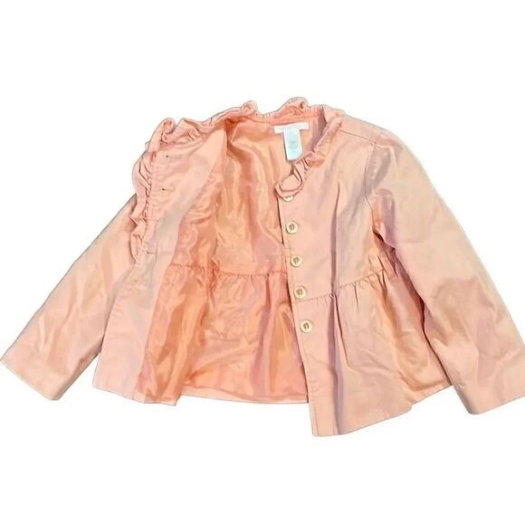 Janie and Jack fully lined pink little girls jacket size 4/5 - Picture 2 of 5